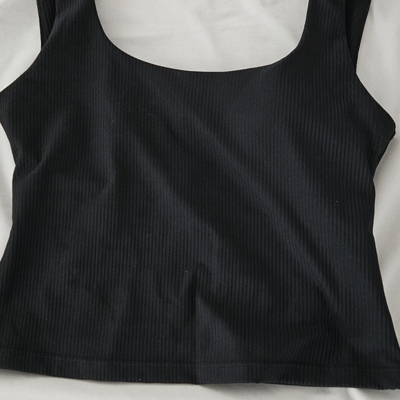 Fabletics Black Ribbed Tank Top Large - Picture 1 of 2